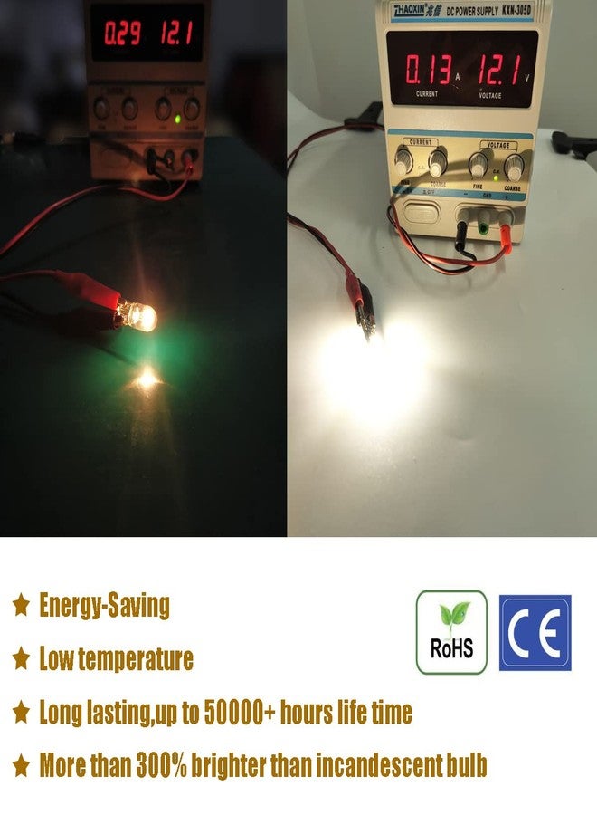 iBrightstar مصابيح iBrightstar LED فائقة السطوع من نوع T10 168 194 لإضاءة السقف الداخلية للسيارة، وإضاءة الخرائط، وإضاءة الأبواب، وإضاءة لوحة الترخيص، لون أبيض دافئ (4500 كلفن). - Image 3